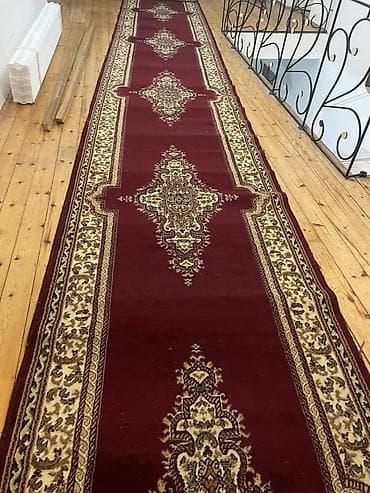 Eni 1.20 sm uzunu 10 m Uzun dəhliz xalçası – klassik naxışlı, tünd