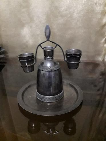 fl studio full: СССР.Мельхиор.Штоф-графин для спиртного.Поднос,графин.4 стопки.Редкий — 1