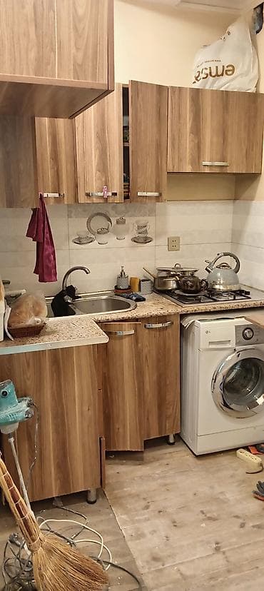 Ev üçün mebel: Mətbəx mebeli – künc dəst - Material: taxta teksturalı laminat/MDFlam — 2