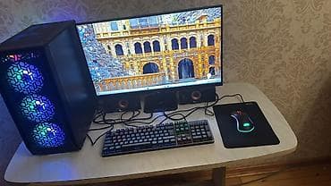 Elektronika: Satılır: Stolüstü oyun/ofis kompüteri + GIGABYTE monitoru PC: - Şüşə — 4