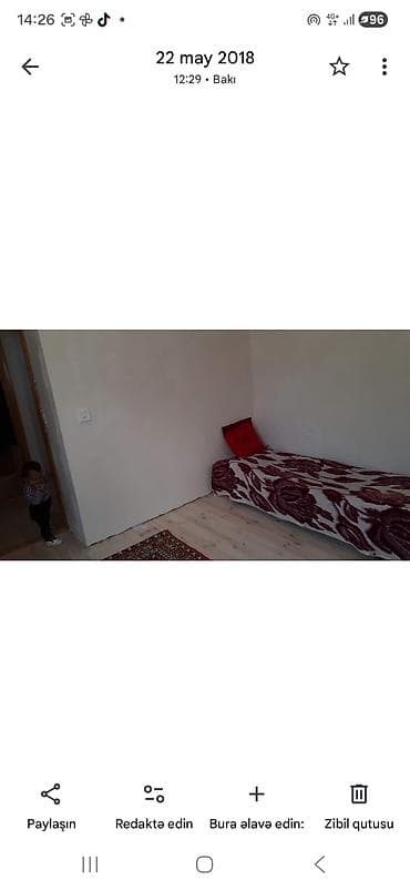 аренда столовой: 1 otaqlı kiçik ev (studia tipli) – mebellə - Otaq: yataq/istirahət — 7