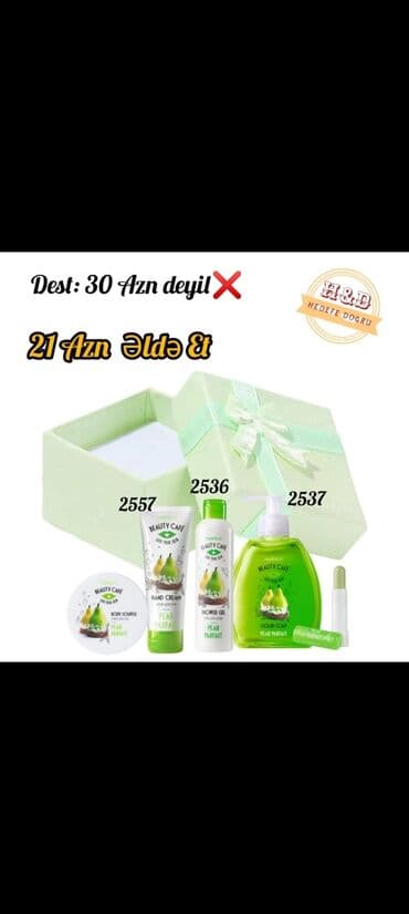 kiqurum qadın pijamaları: 300 ml Maye Sabun 200 ml Duş Geli 100 ml Mus 75 ml Əl Kremi Dodaq — 1
