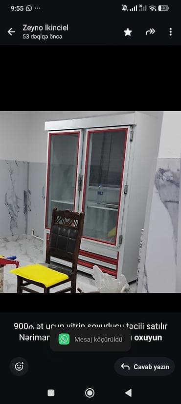 vitrin panel: 900₼ ət uçun vitrin soyuducu təcili satılır Nərimanov tebriz kuc — 1