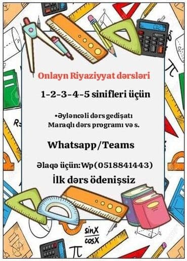 услуга ремонт стиральной машины: Məktəbəqədər və ibtidai sinif hazırlığı, Azərbaycan dili, Onlayn — 1