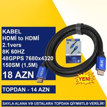 Kompüter və noutbuk aksesuarları: HDMİ Kabellər SAYLA ALANA VƏ USTALARA TOPDAN QİYMƏTLƏ VERİLİR! ⭐Type-C — 4