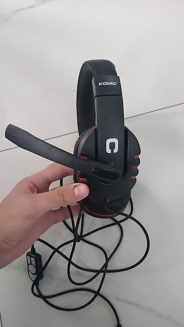 KOMC simli qulaqlıq-mikrofon (headset) - Bağlantı: USB - Üstündə