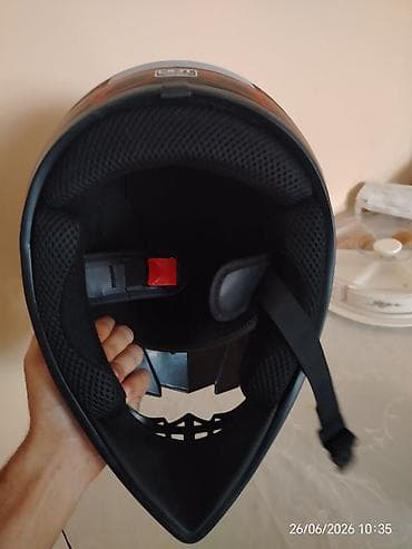 moto bot: Motokros/enduro tipli tam üzlü kaska - Rəng və dizayn: mat qara — 4