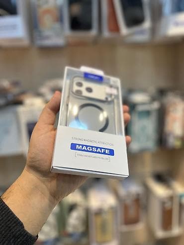 Magsafe uyğun şəffaf telefon qabı - Güclü maqnit halqası: Magsafe