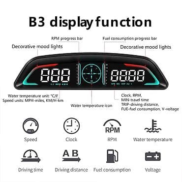 Digər avtoelektronika: Avtomobil üçün Universal HUD (Head-Up Display) Rəqəmsal Göstərici — 5