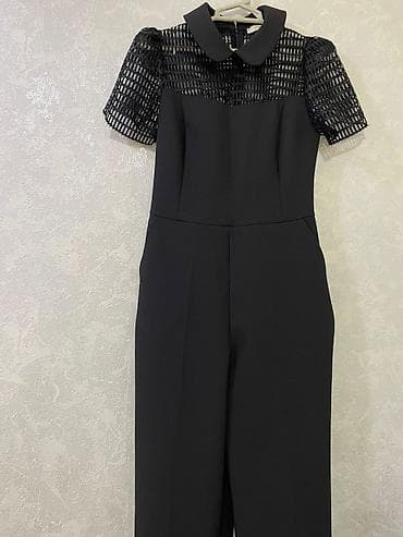 balaca xonca: Qadın tulumu – qara rəng 38 raz - Üst hissə: kvadrat formalı tor — 1