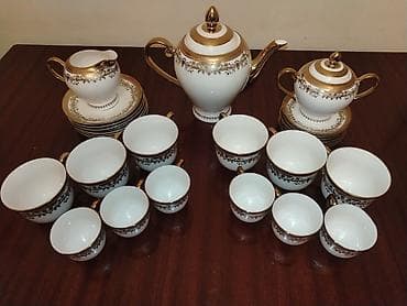 nimceler: Çay dəsti, rəng - Ağ, Farfor, 6 nəfərlik, Türkiyə — 3