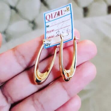 yuxuda qızıl sırqa görmək: Sırğa, Sarı qızıl, 585 Əyar, 296 g — 4