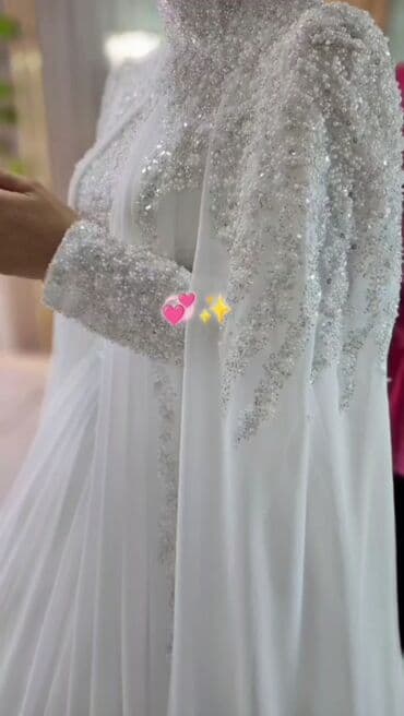 Xonça: Təsettür gəlinlik – ağ rəngdə zərif və möhtəşəm dizayn GELİNLİK 1 DƏFƏ — 3