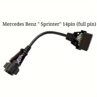 Avtomobil kompressorları və nasosları: Avto diaqnostika kabeli. Adapter for: Mercedes üçün 38 pin (full) to — 21