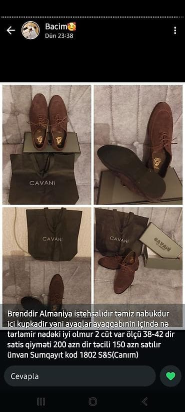 Ayaqqabılar: CAVANI kişi ayaqqabısı 2 cüt var 38-42 razmerde - Model: klassik — 6