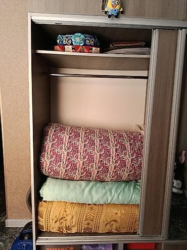 kupe: Qarderob-dolab - Material: laminat (açıq qəhvəyi ağac teksturası) — 3