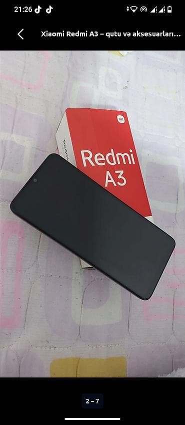 060 mobil operator: Redmi A3, 128 GB, rəng - Qara, İki sim kartlı — 2