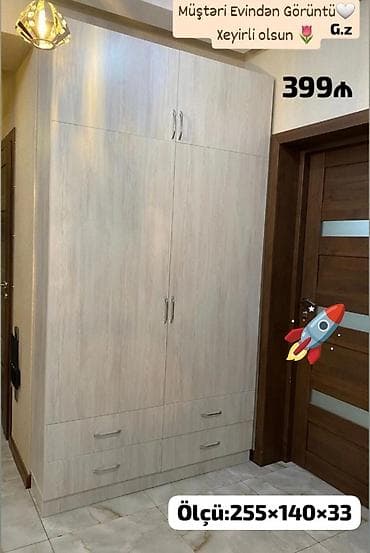 duz dolab: 4 qapılı, Siyirməli, Ağ, Digər material, Açılan, Düz dolab — 1