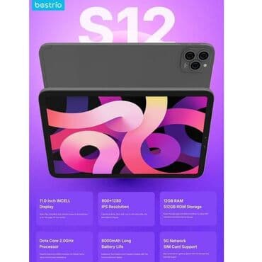 işlənmiş kamera: Bestrio S12 planşet - Ekran: 11.0 düym INCELL, IPS, 800×1280 — 1