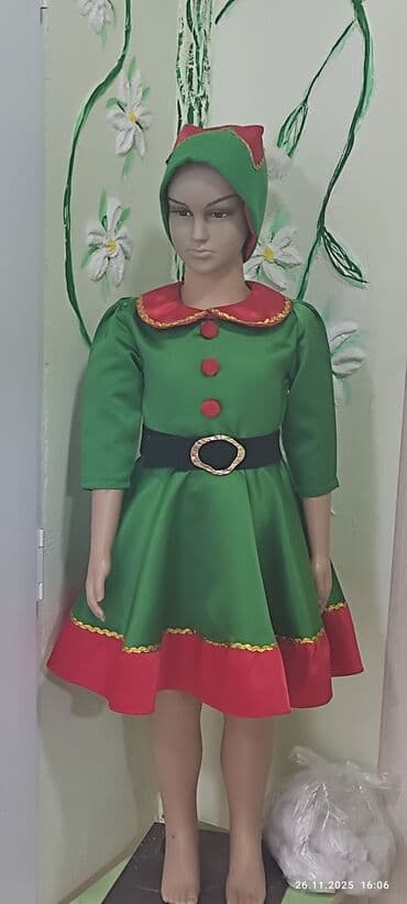 uşaq ayaqqabilar: Uşaq üçün Yeni il/elf kostyumu - Dizayn: Yaşıl və qırmızı rənglərin — 2