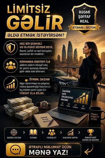Limitsiz gəlir modeli – rəsmi, şəffaf və real fəaliyyətə əsaslanan