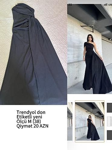 uzun yupqa: Ziyafət donu, Maksi, Trendyolmilla, M — 1