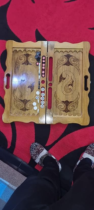 Maskalar, eynəklər: Taxta nərd dəsti - Material: bütöv ağacdan hazırlanmış, laklanmış — 2