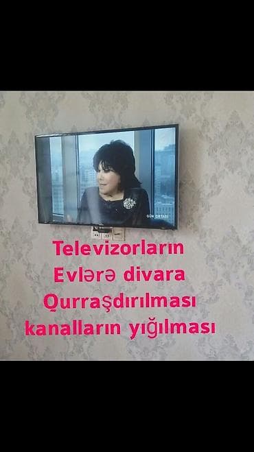 Krosnu ustası Televizor divar asılma qurraşdırılması Krosna antena