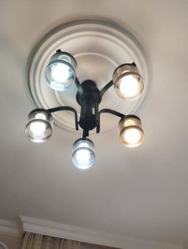 işlənmiş generator: Çılçıraq, 5 lampa, Metal — 1