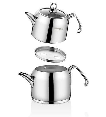 assa cayinin terkibi: Yeni, rəng - Gümüşü, Dəm caydanı, 1 l, Türkiyə — 4