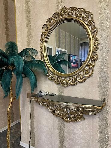 Güzgü Divar üçün, Dairə, Dekorativ, Naxışlı