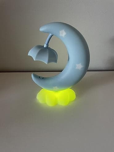 stolüstü işıq: Uşaq otağı üçün dekorativ LED gecə lampası - Dizayn: Ay fiqurlu — 7