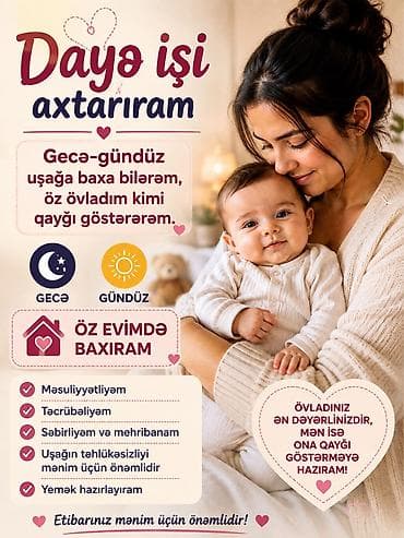 Peşəkar dayə xidməti - Gecə və gündüz növbələri: övladınıza 24/7 — 1