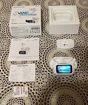 iphone adapter usb: İşlənmiş Simsiz (Bluetooth) Qulaqcıqlar, Borofone, rəng - Ağ — 1