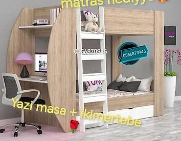 qoşa kravat: Oğlan və qız üçün, Yeni, Çarpayı, Matras ilə, Siyirməli, Laminat — 8