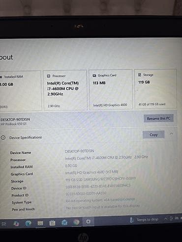 macbook retina fiyat: HP EliteBook, 15.6 ", Intel Core i5, 256 GB — 6