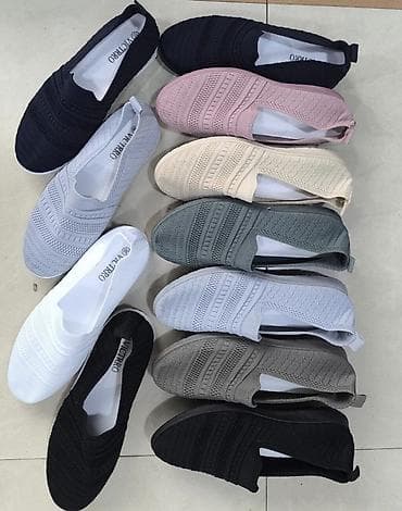 xonca bezekleri: Təsviri: - Nəfəsalan trikotaj üstlü slip-on ayaqqabılar kolleksiyası — 1