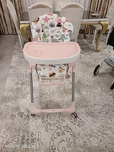 Uşaq yemək stulu – Prima Pappa - Rəng: açıq çəhrayı-qrey