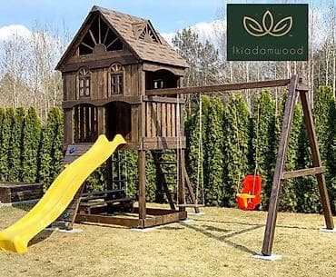 et taxtasi: Uşaq üçün taxta oyun kompleksi – həyət və bağ sahələri üçün - — 7