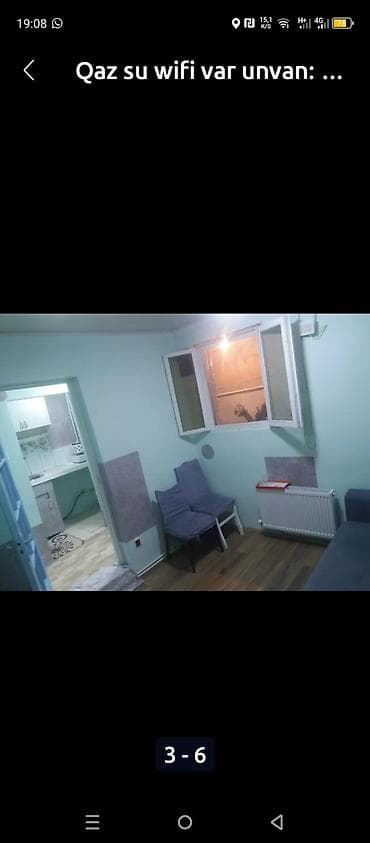 Torpaq: 2 otaqlı həyət evi kirayəlik - Plan: dəhliz, yataq otağı/zal, ayrı — 2