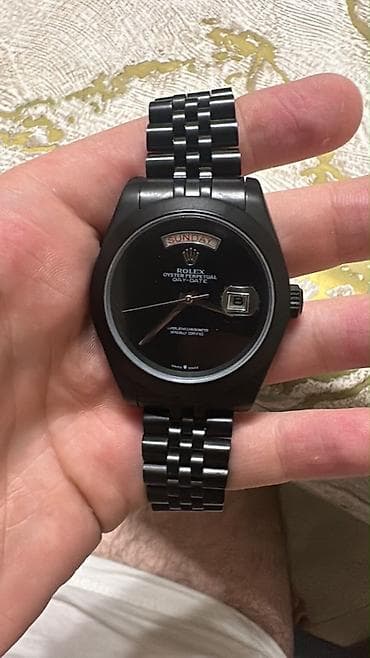 Rolex Oyster Perpetual Day-Date (qara) Ə - Korpus və qolbaq: qara — 2