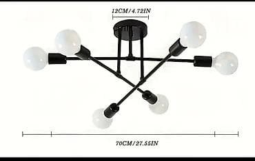 Çılçıraq, 6 lampa, Metal