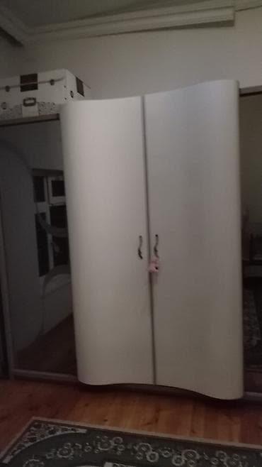 mini drel: İşlənmiş, 2 qapılı, Güzgülü, Ağ, Açılan, Düz dolab — 2
