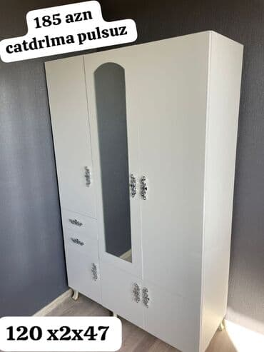 Dolablar: Yeni, Açılan, 3 qapılı Düz dolab, Qarderob, paltar dolabı, Azərbaycan — 23