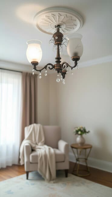 Çılçıraq, 3 lampa, Metal