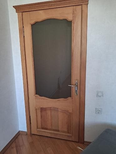 evin giris qapilari: Məhsul: Taxta məkan qapıları dəsti - Material: Təbii ağac (açıq qoz — 5