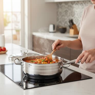 Qazan, rəng - Gümüşü, Paslanmayan polad, 28 sm, Türkiyə