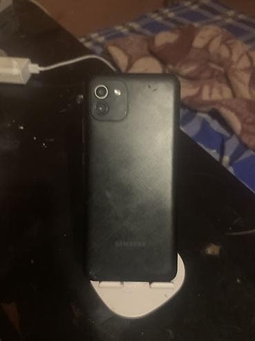 note 11 ikinci el: Samsung Galaxy A03, 32 GB, rəng - Qara, Barmaq izi, İki sim kartlı — 2