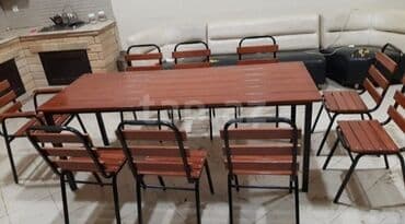 stol stul işlenmiş: Yeni, Dördbucaq masa, Açılmayan, Azərbaycan — 3