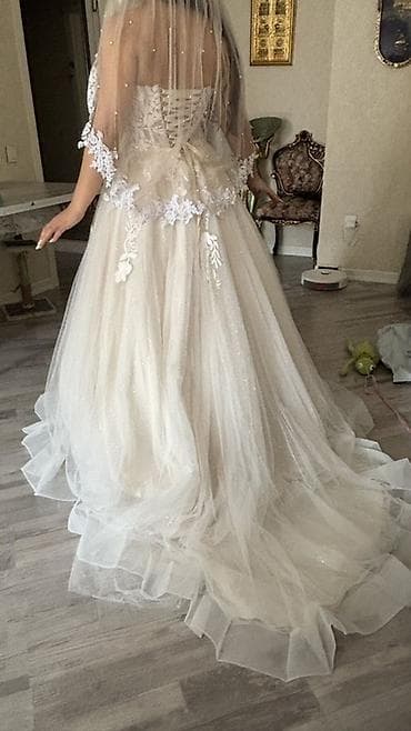 Свадебные платья и аксессуары: Teze Zərif gəlinlik dəsti - Siluet: A-line/prinsessa kəsim, yüngül və — 4